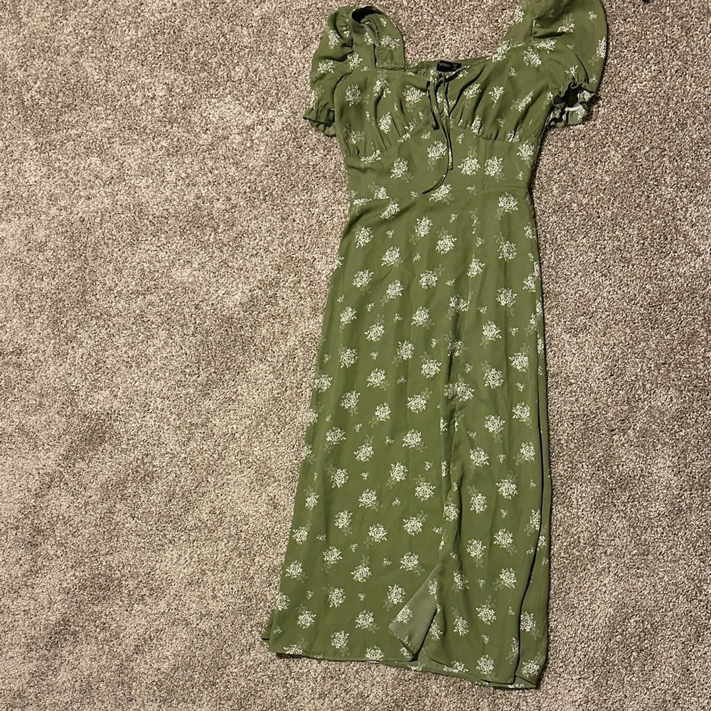 Green Floral Maxi Dress